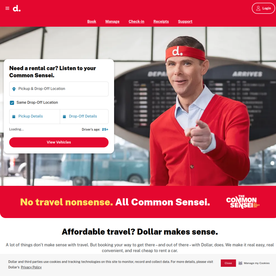 dollar.com homepage screenshot