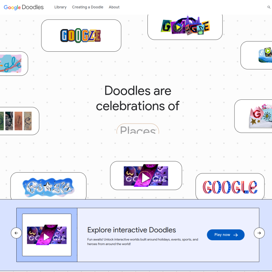 doodles.google homepage screenshot