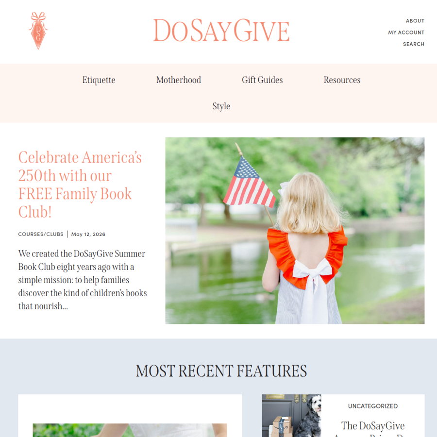 dosaygive.com homepage screenshot