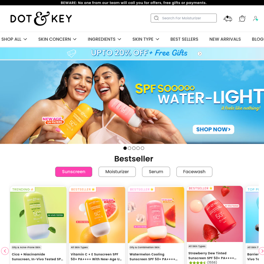 dotandkey.com homepage screenshot
