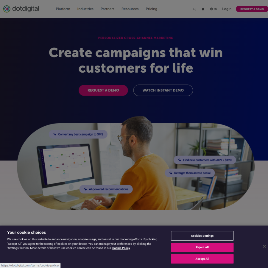 dotdigital.com homepage screenshot