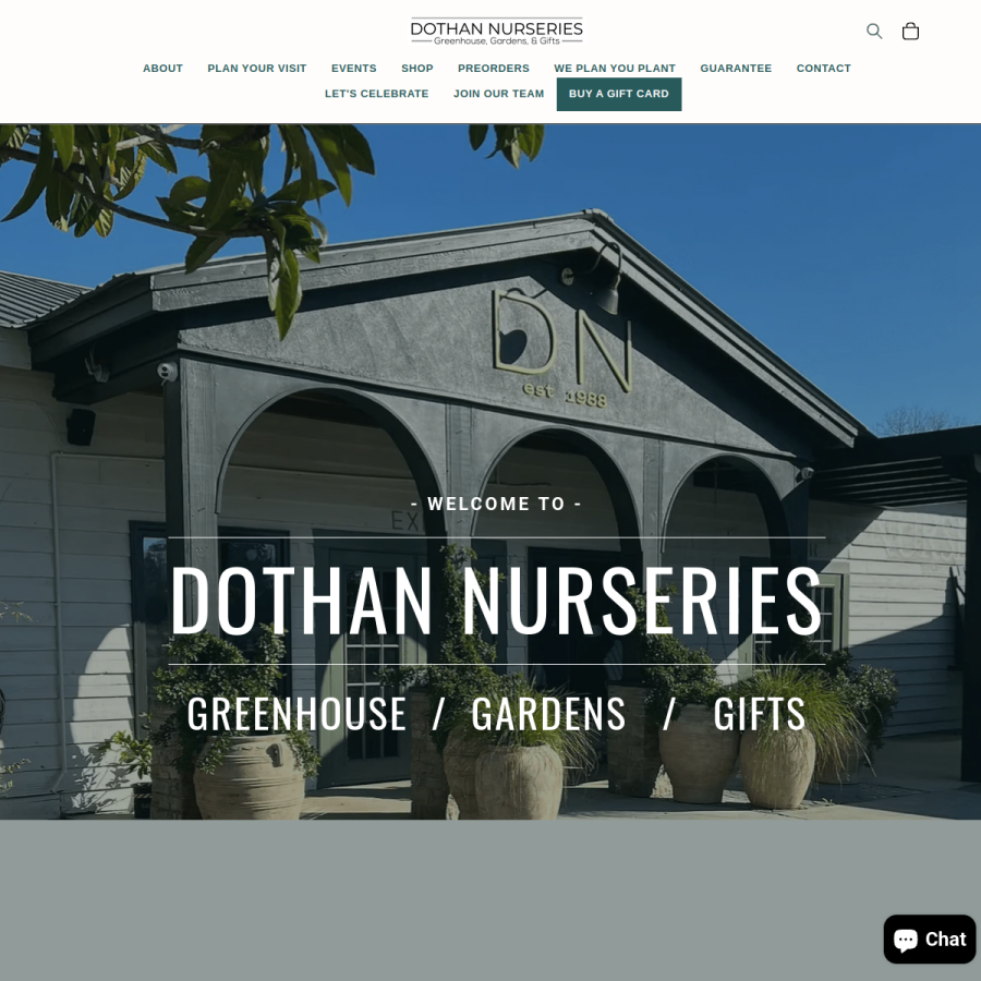 dothannurseries.com homepage screenshot