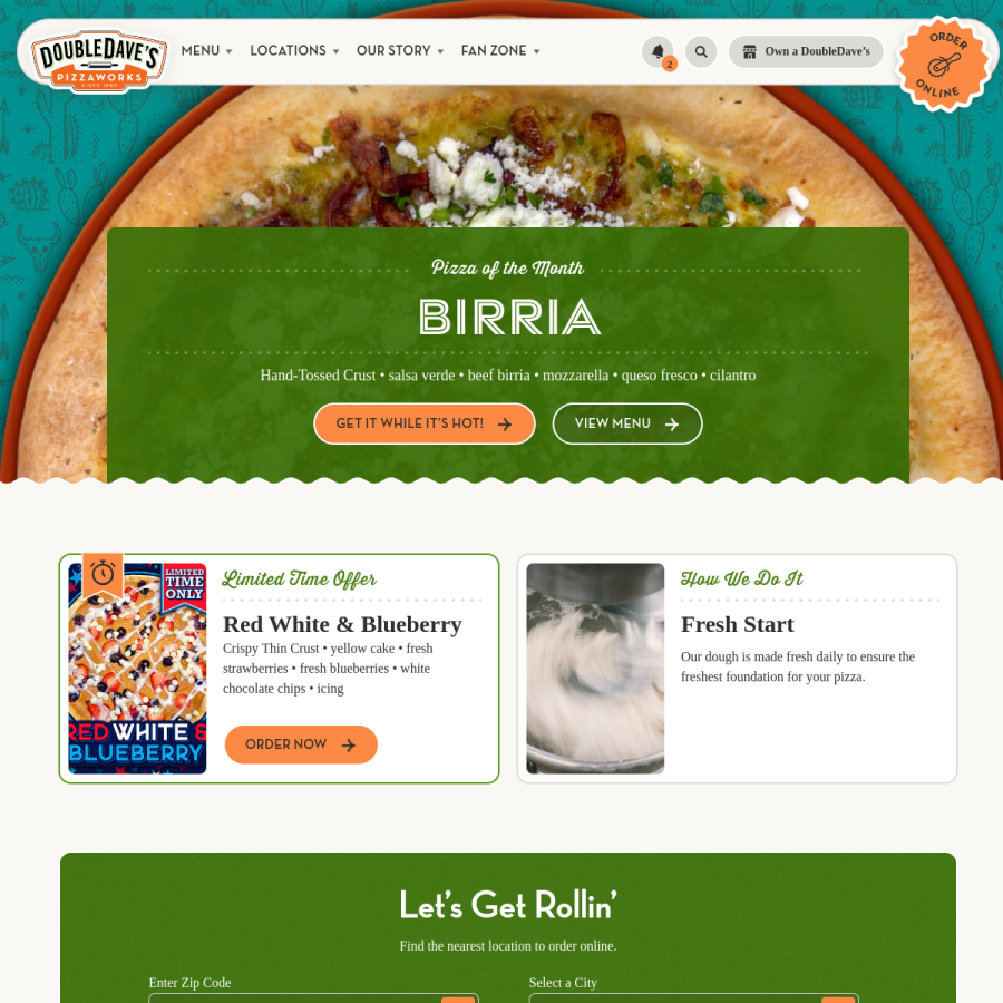 doubledaves.com homepage screenshot
