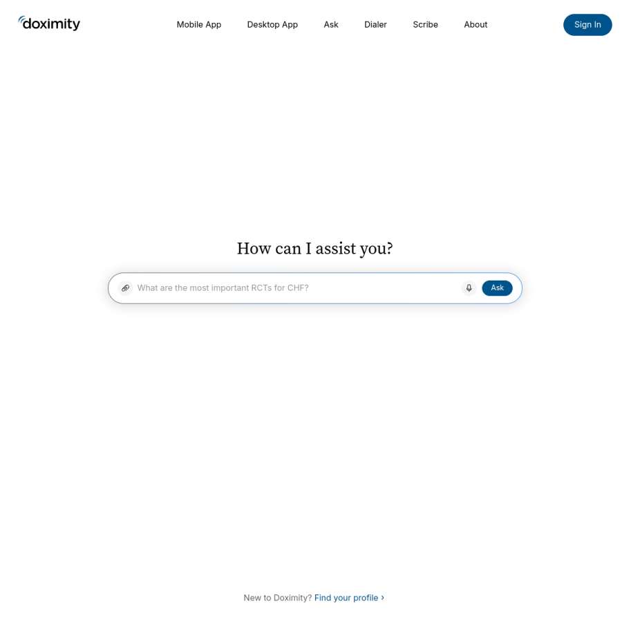doximity.com homepage screenshot