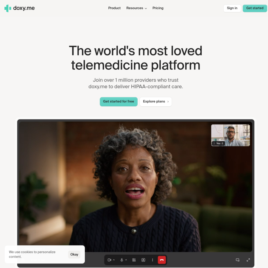 doxy.me homepage screenshot