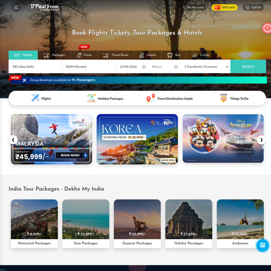 dpauls.com homepage screenshot