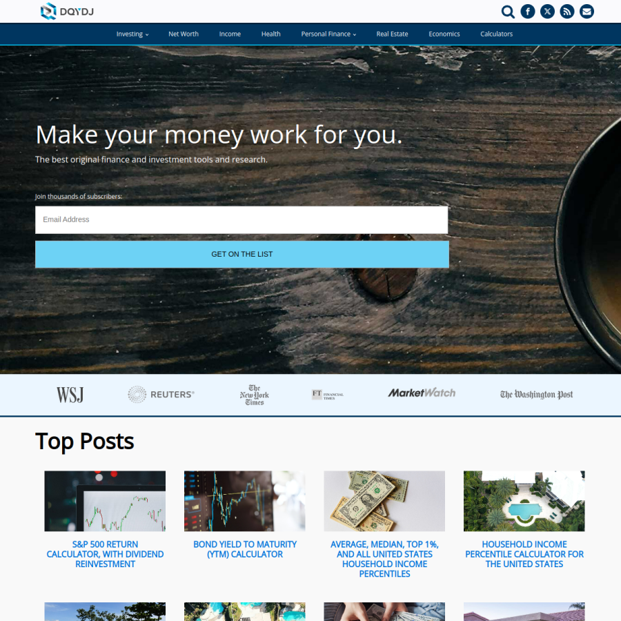 dqydj.com homepage screenshot