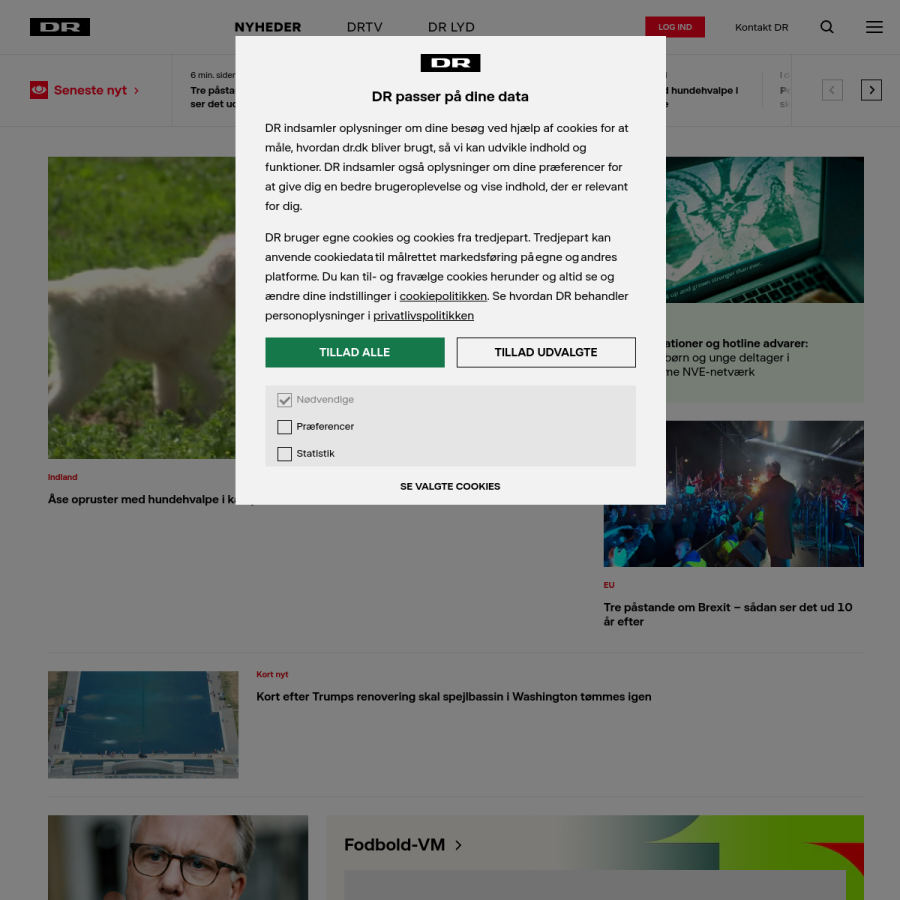 dr.dk homepage screenshot
