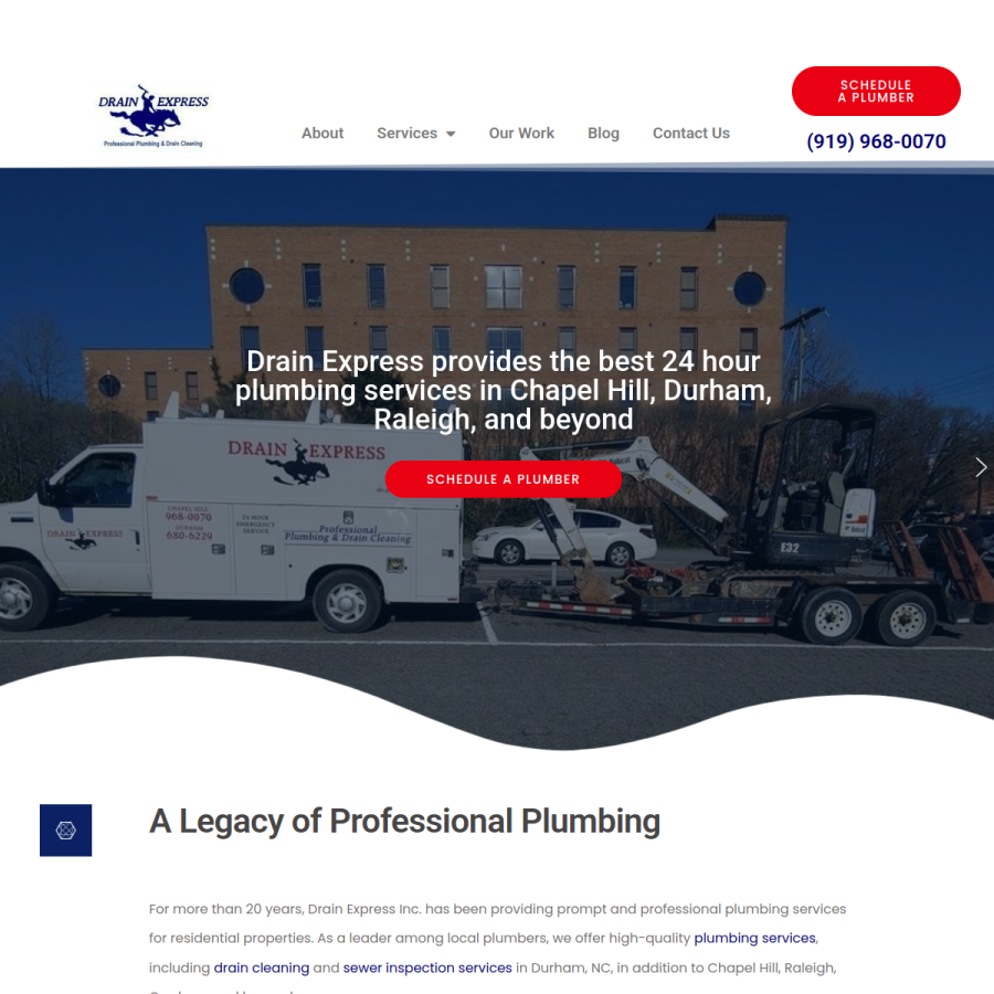 drain-express.com homepage screenshot