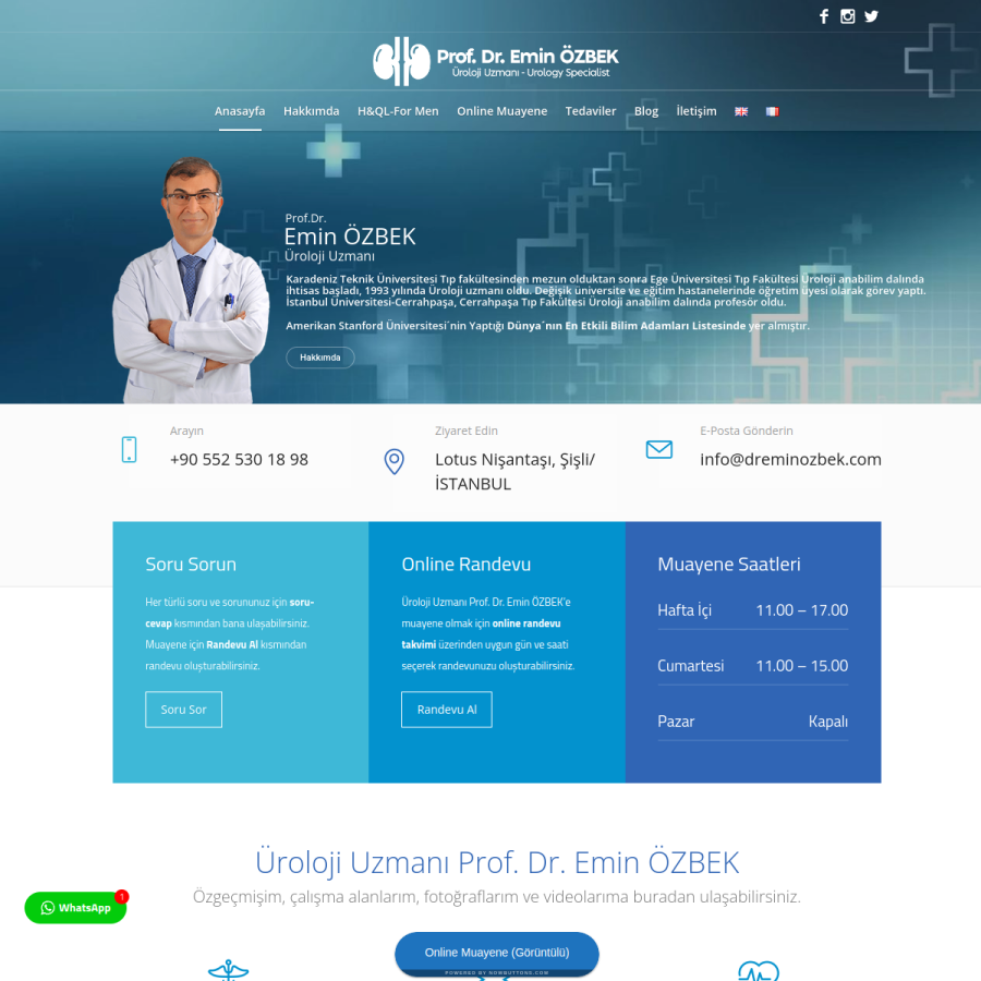 dreminozbek.com homepage screenshot