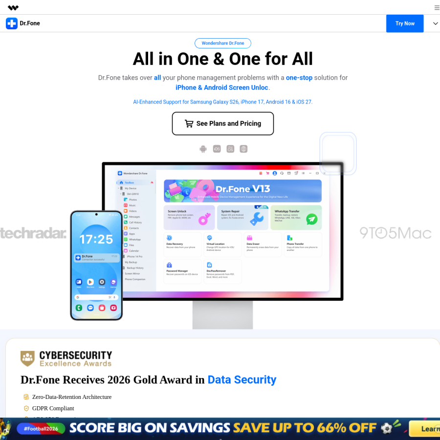 drfone.wondershare.com homepage screenshot