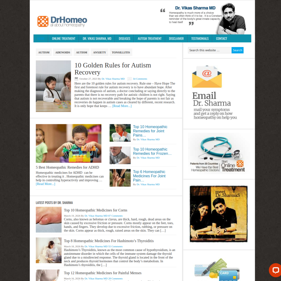 drhomeo.com homepage screenshot