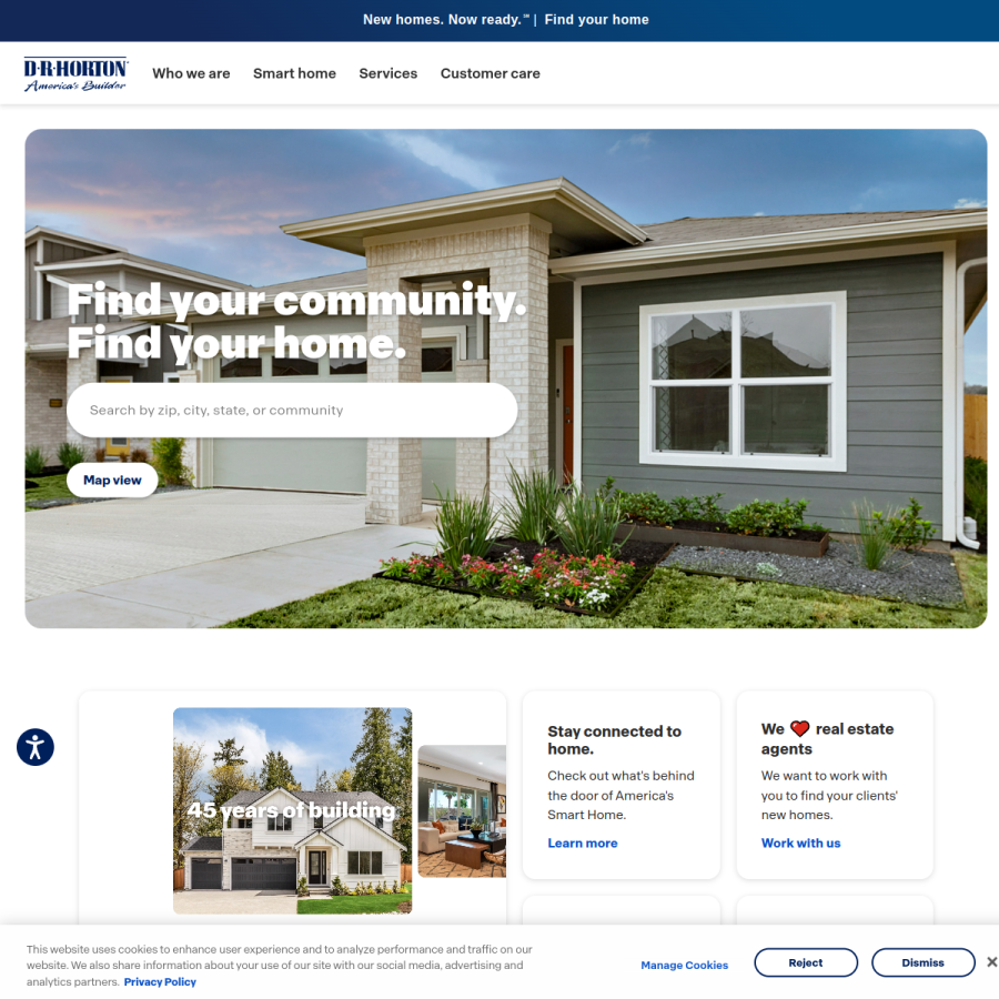 drhorton.com homepage screenshot