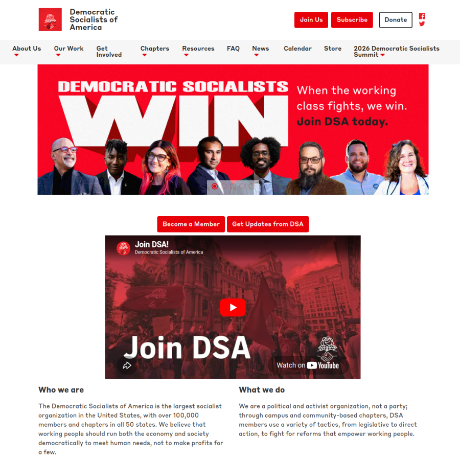dsausa.org homepage screenshot
