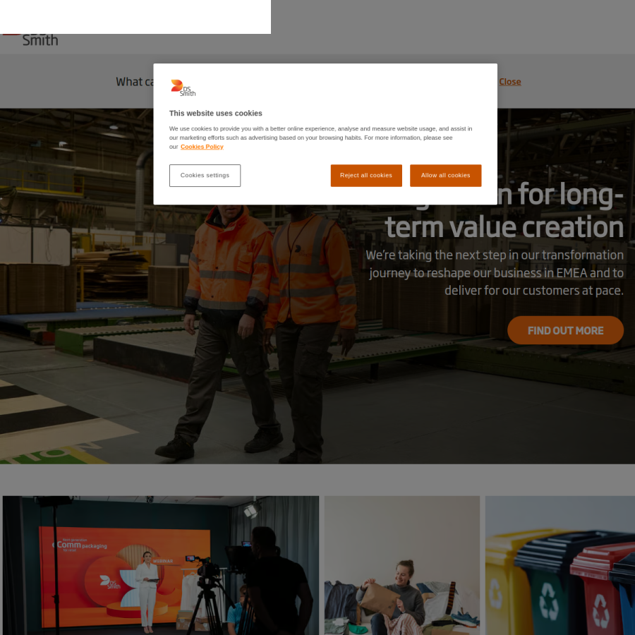 dssmith.com homepage screenshot