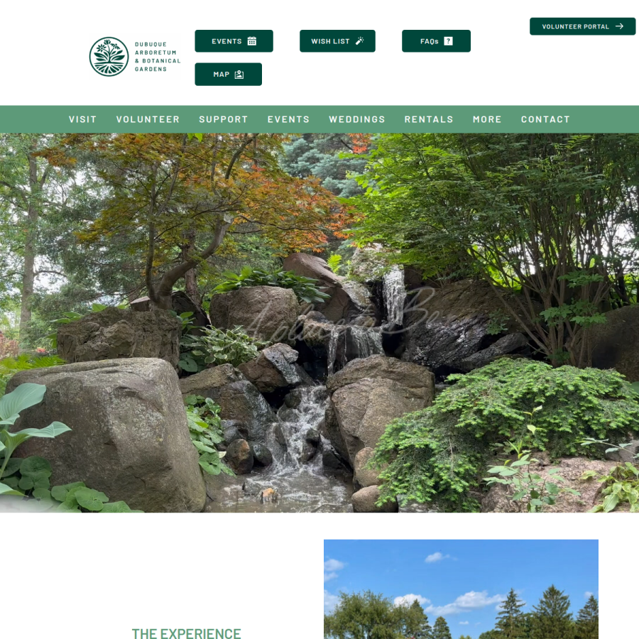 dubuquearboretum.net homepage screenshot