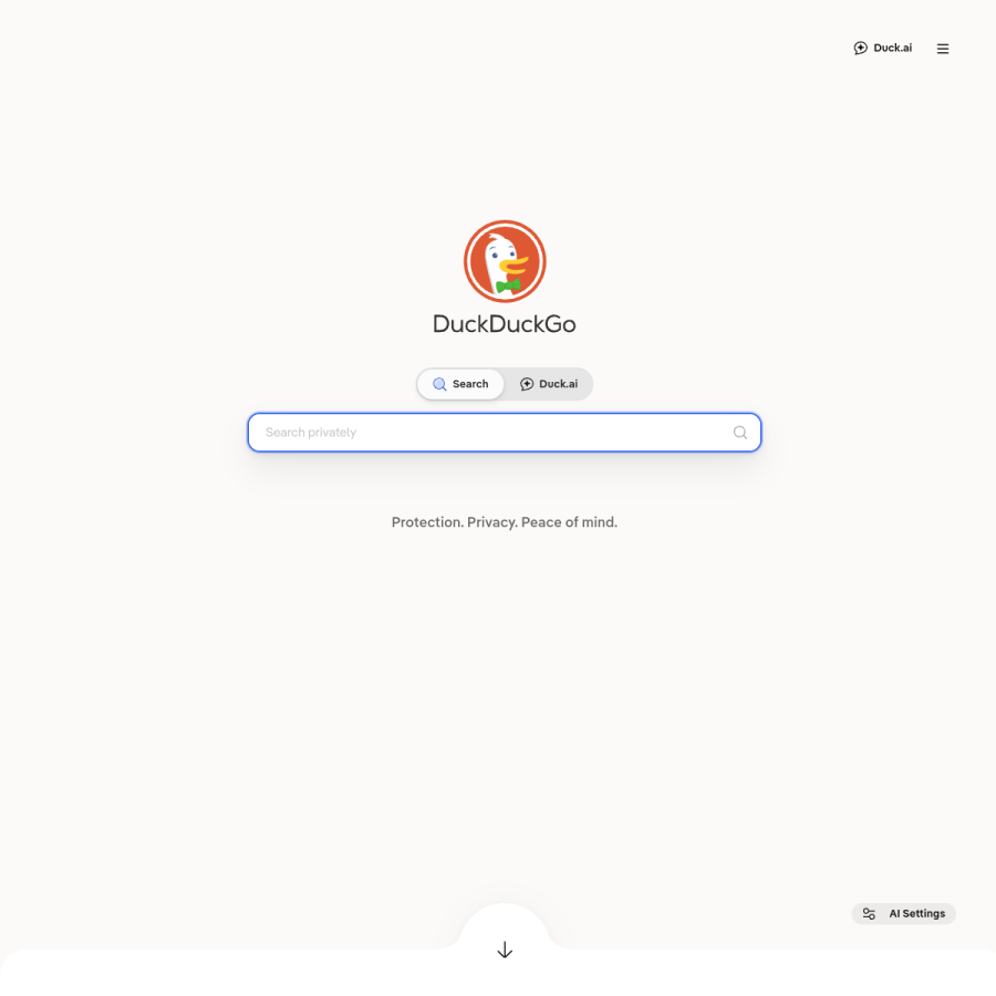 duckduckgo.com homepage screenshot
