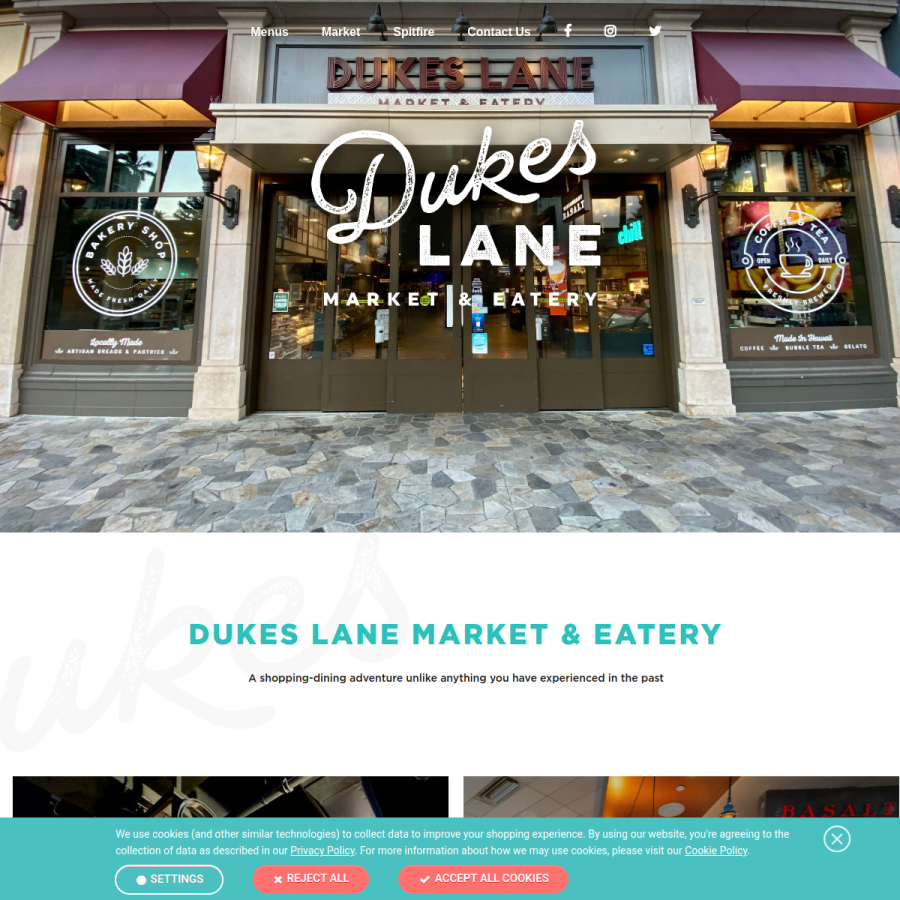 dukeslanehawaii.com homepage screenshot
