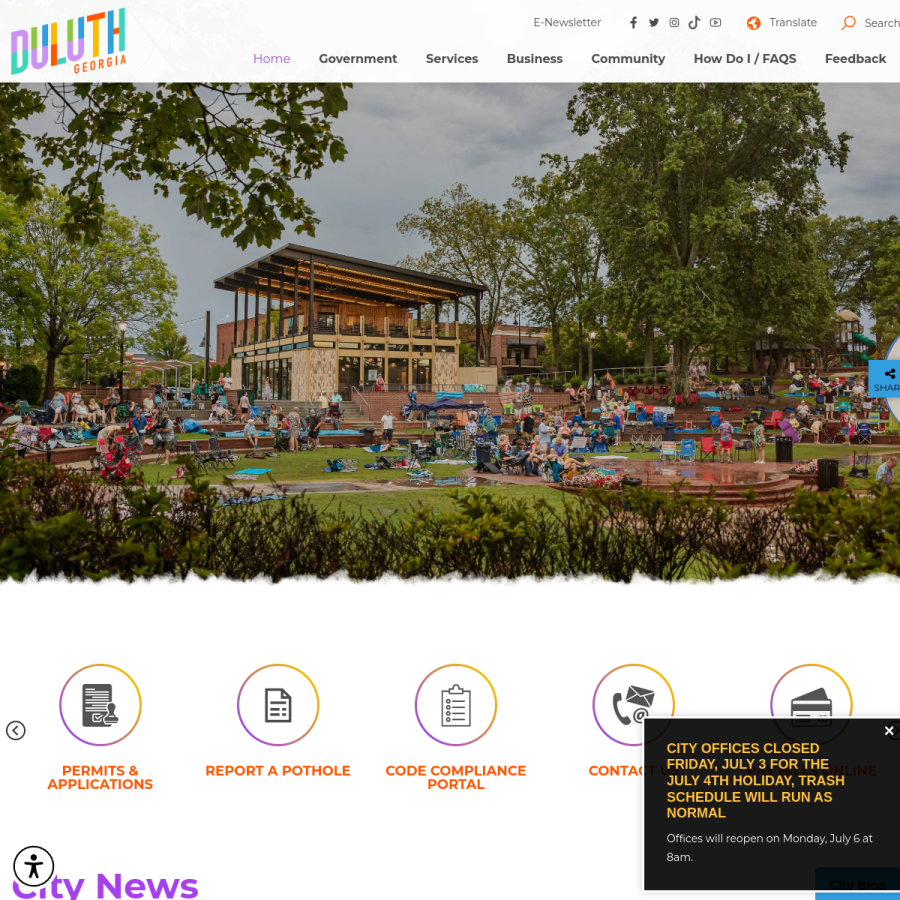 duluthga.net homepage screenshot
