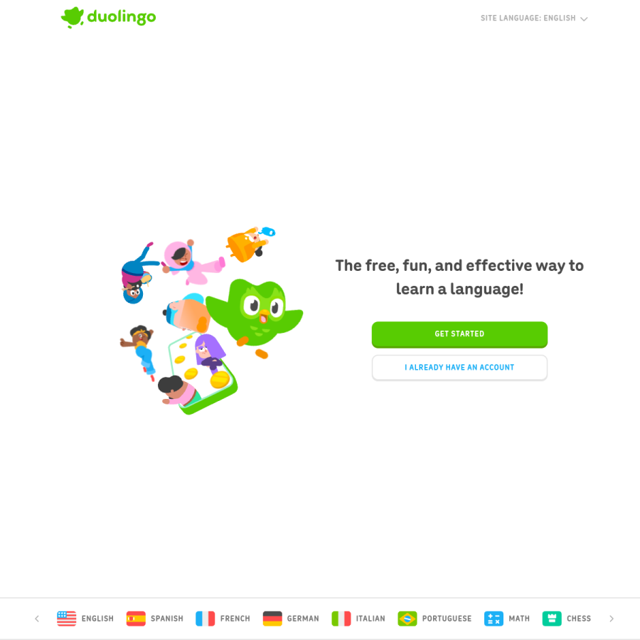 duolingo.com homepage screenshot