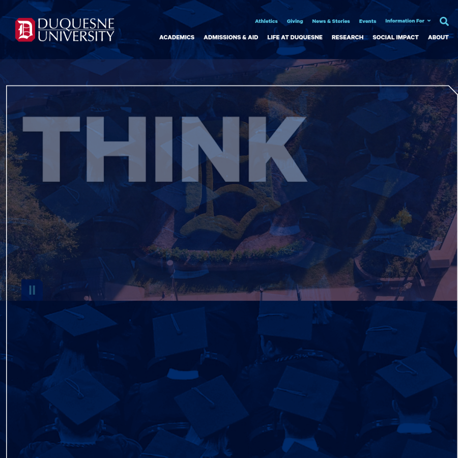 duq.edu homepage screenshot
