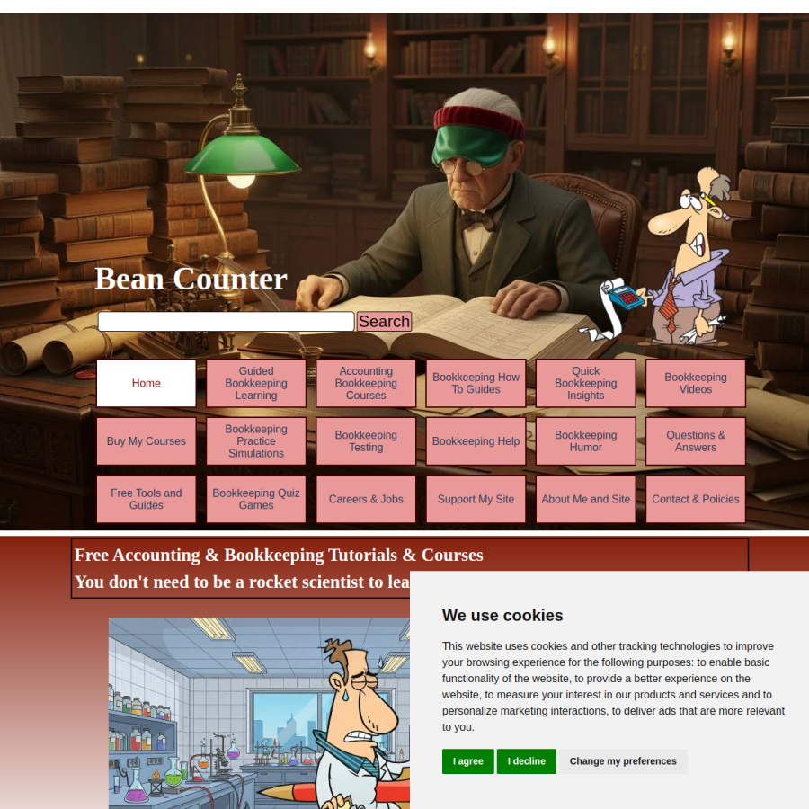 dwmbeancounter.com homepage screenshot