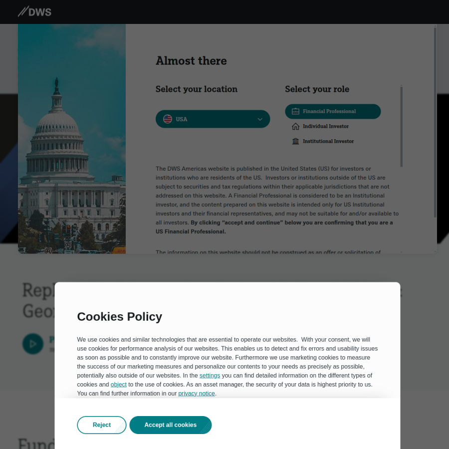 dws.com homepage screenshot