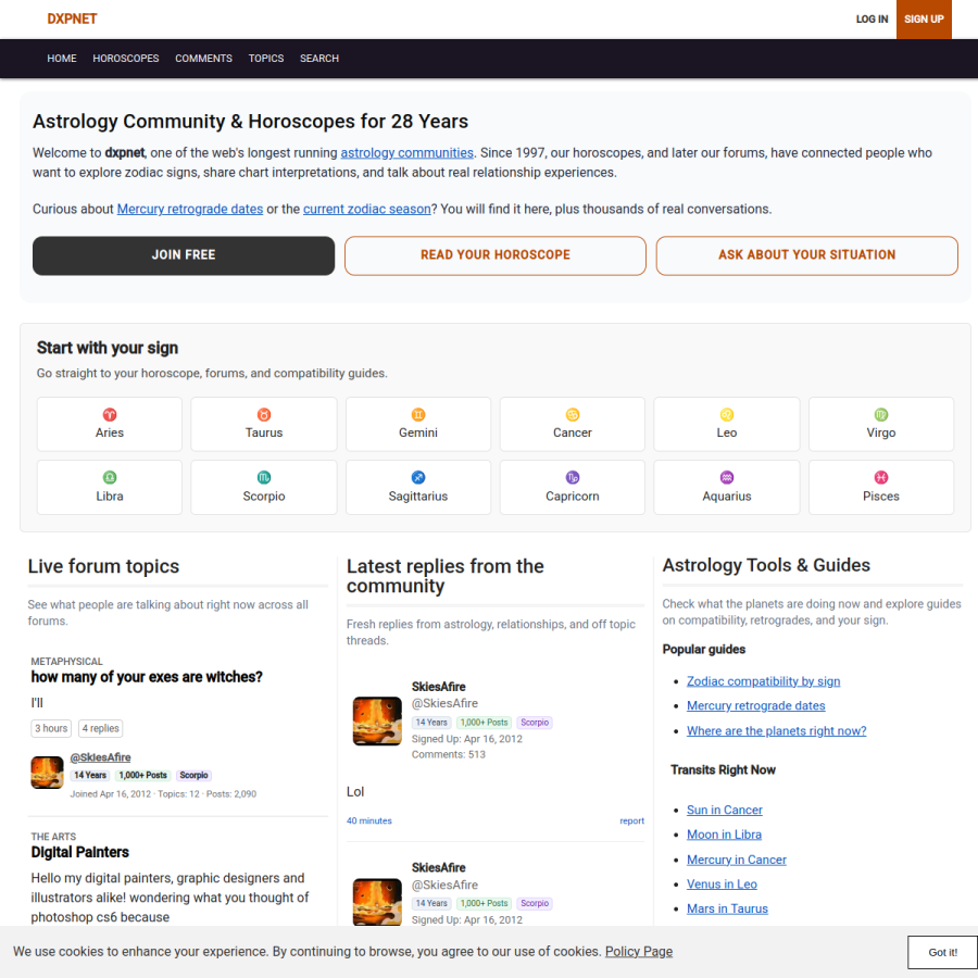 dxpnet.com homepage screenshot