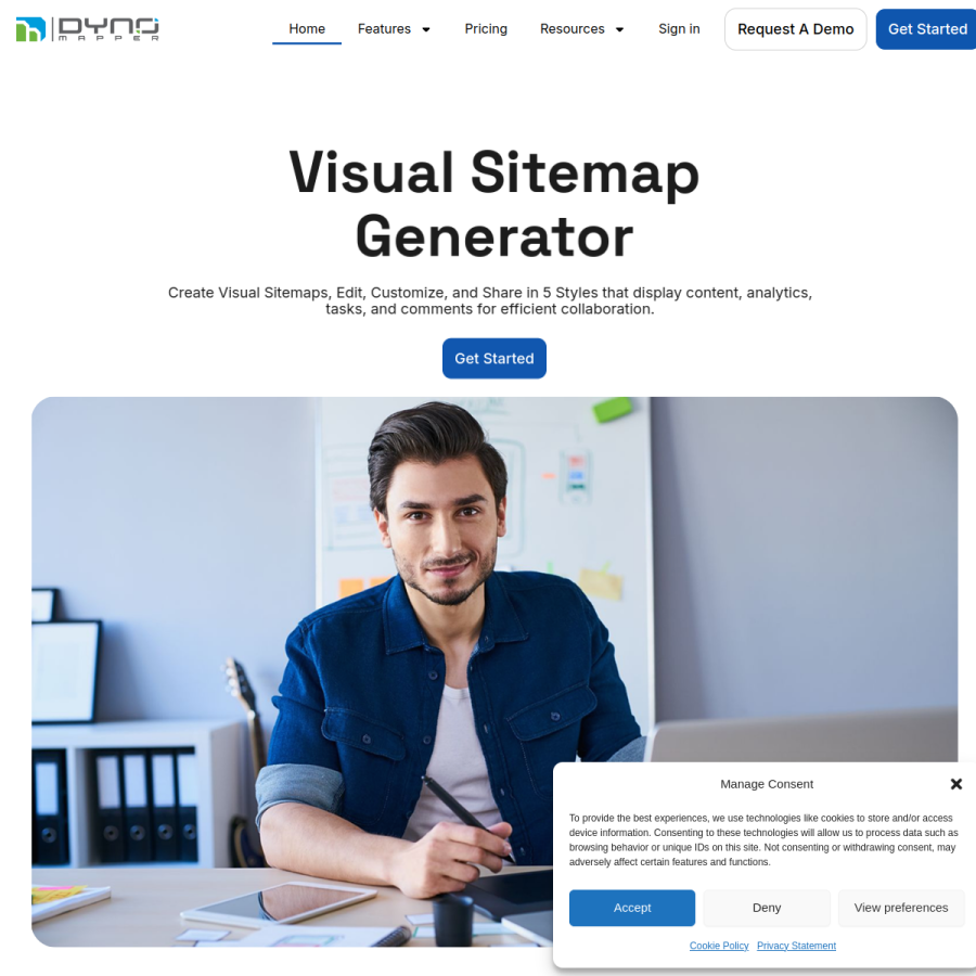 dynomapper.com homepage screenshot