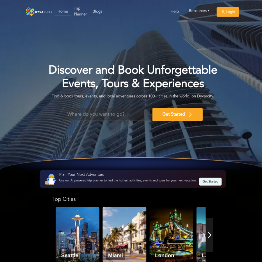 dyvarcity.com homepage screenshot