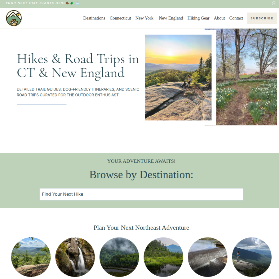 earlybirdonthetrail.com homepage screenshot