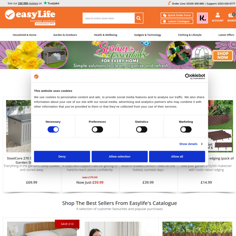 easylife.co.uk homepage screenshot