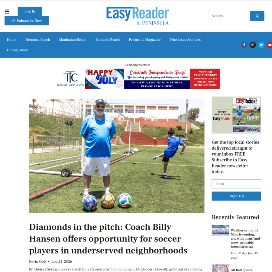 easyreadernews.com homepage screenshot