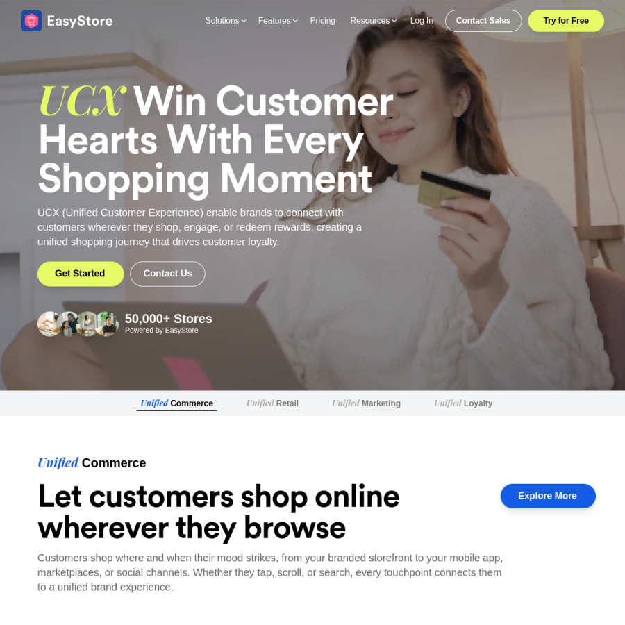 easystore.co homepage screenshot