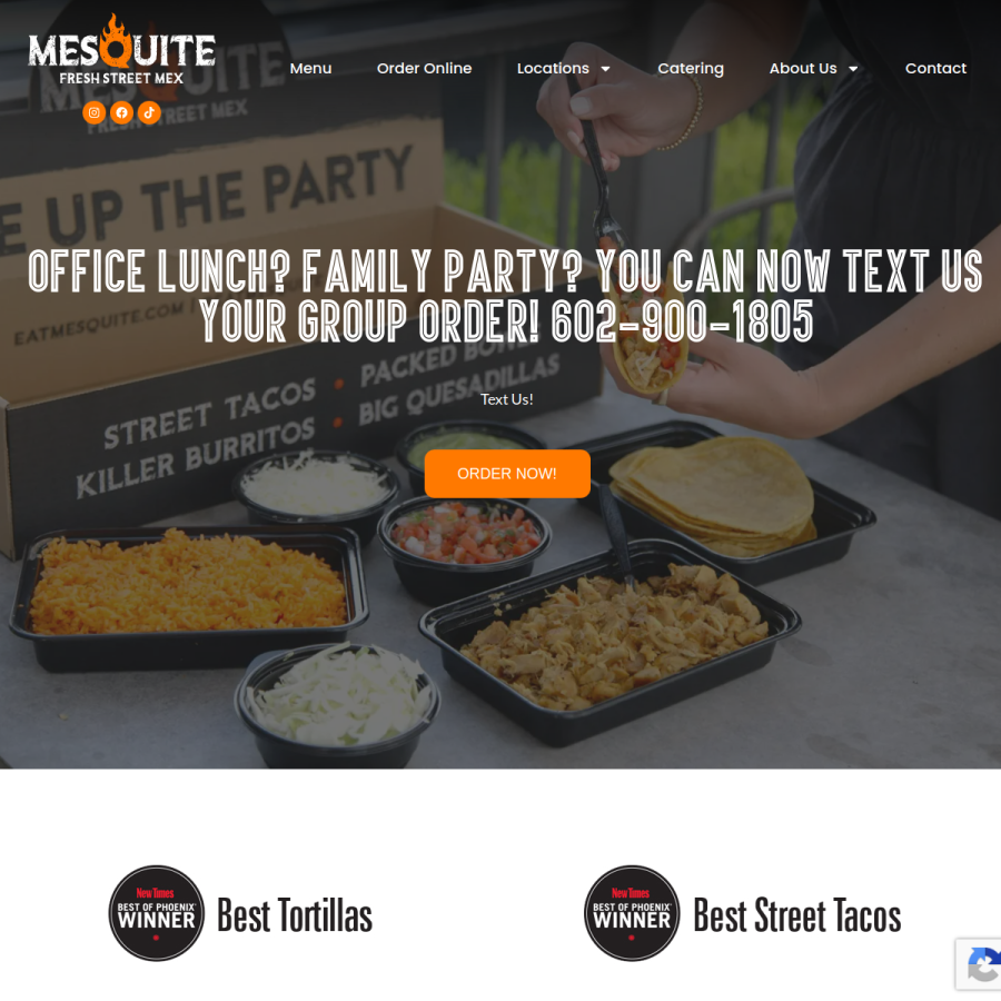 eatmesquite.com homepage screenshot