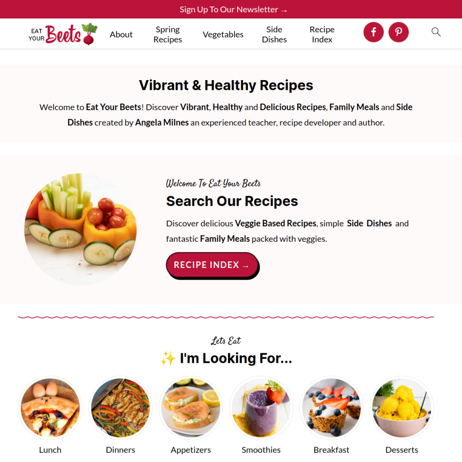 eatyourbeets.com homepage screenshot