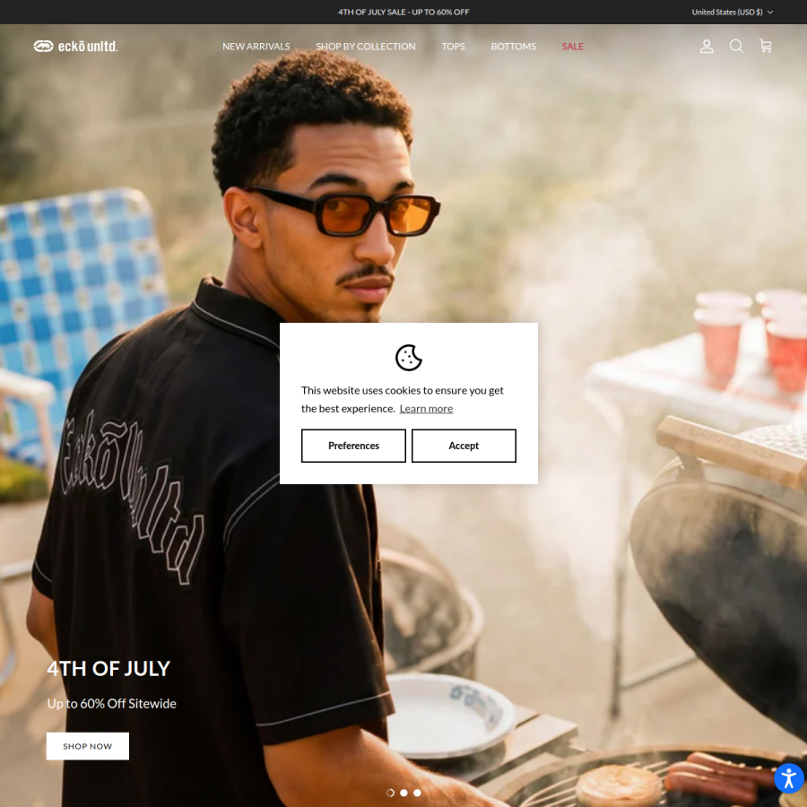 ecko.com homepage screenshot