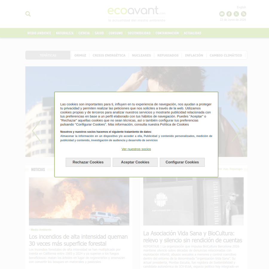 ecoavant.com homepage screenshot