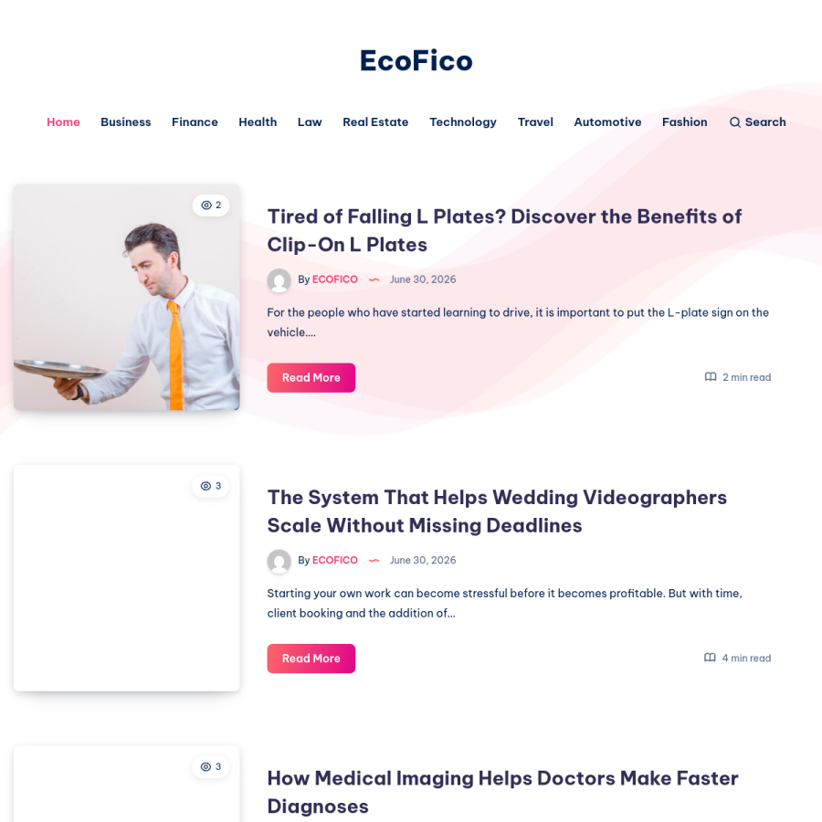 ecofico.com homepage screenshot