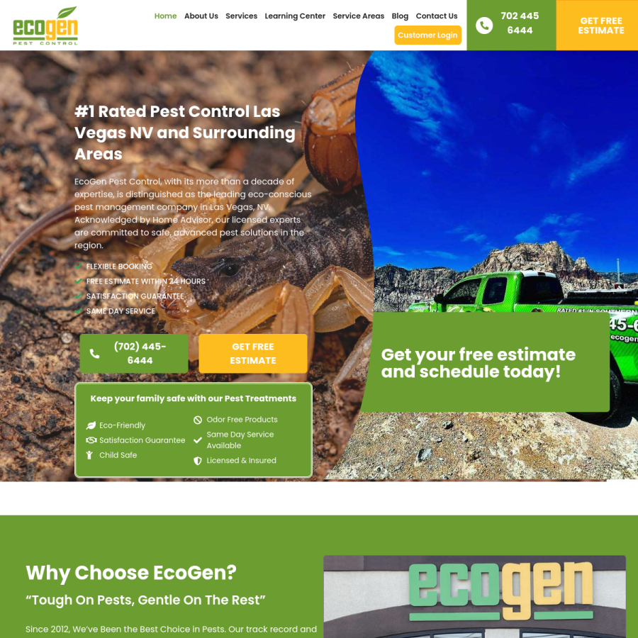 ecogenpest.com homepage screenshot