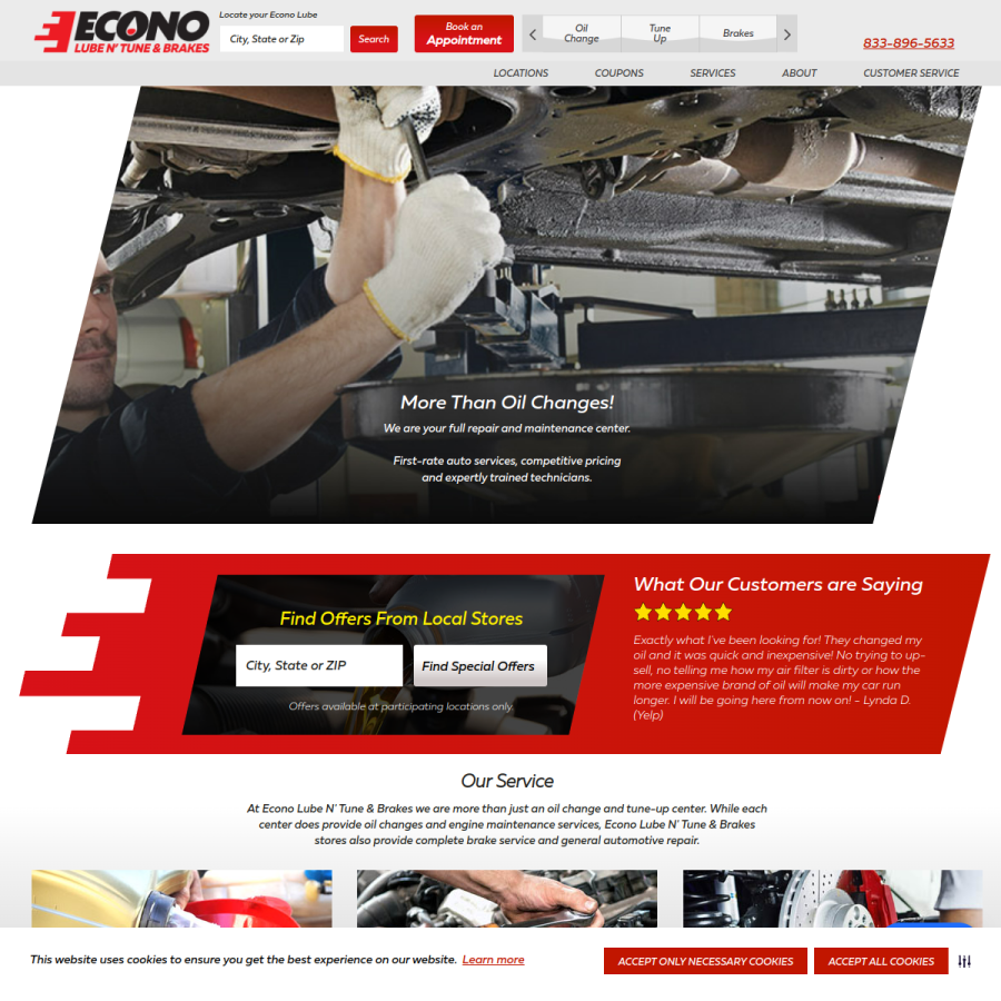 econolube.com homepage screenshot