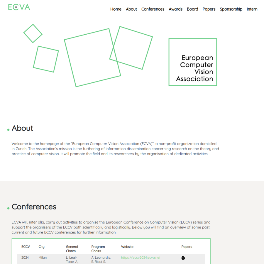ecva.net homepage screenshot