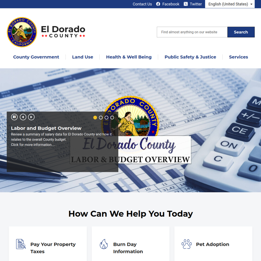 edcgov.us homepage screenshot