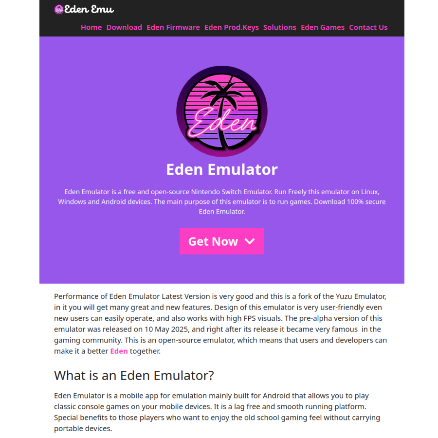 edenemu.com homepage screenshot