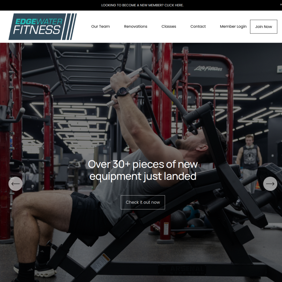 edgewaterfit.com homepage screenshot