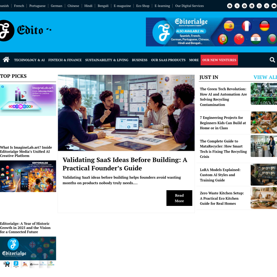 editorialge.com homepage screenshot
