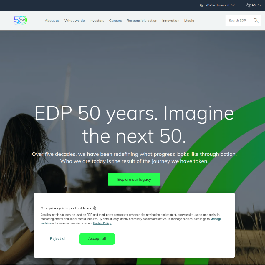 edp.com homepage screenshot