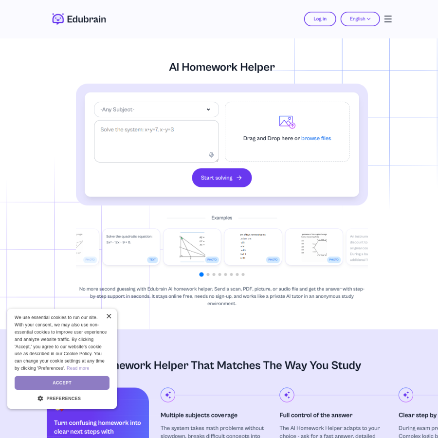 edubrain.ai homepage screenshot