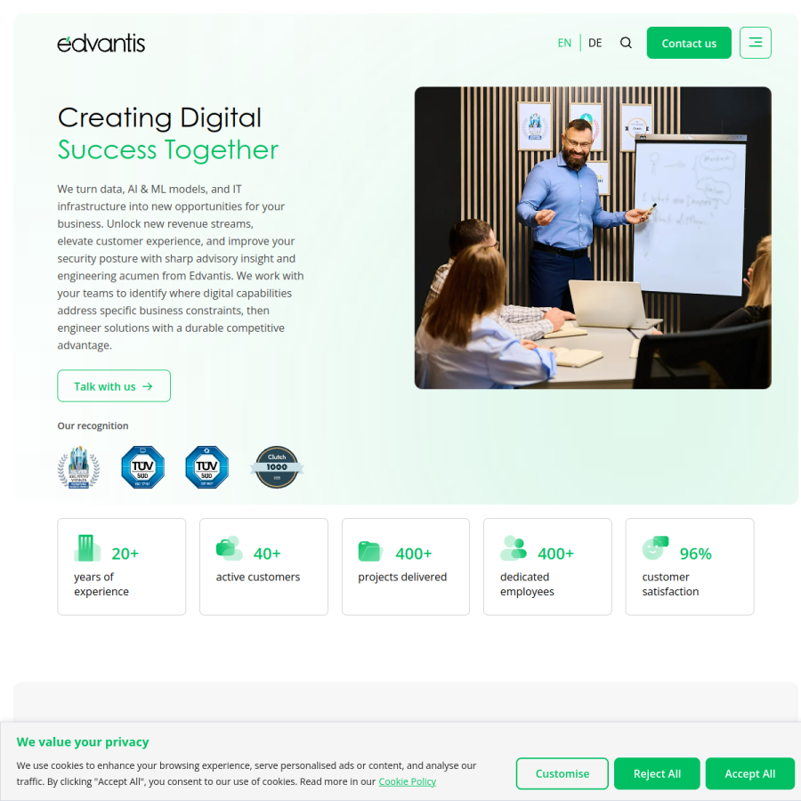 edvantis.com homepage screenshot