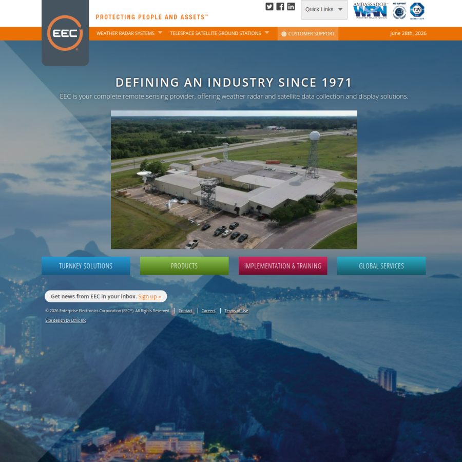 eecweathertech.com homepage screenshot